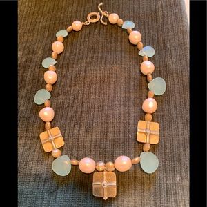 Beautiful Stone and Pearl Neclace!